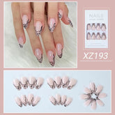 24pcs Fake Nails with Black color -XZ224-193